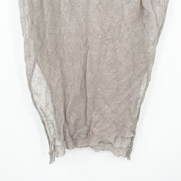 Christopher‎ Fischer Womens Beach Cover Up Sheer Linen Metal Blend Tunic Top M/L - Picture 2 of 9